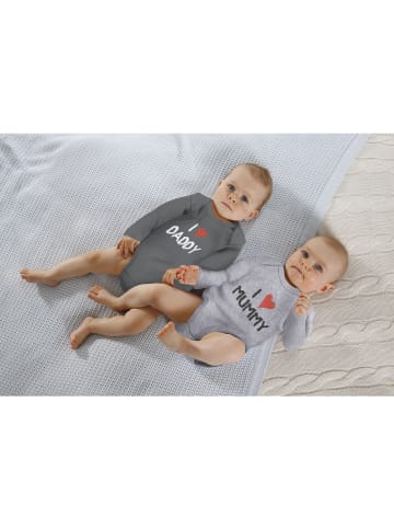 Kidsworld Langarmbody in anthrazit, grau