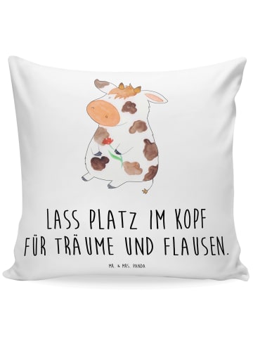 Mr. & Mrs. Panda kissen für sofa Kuh mit Spruch in Weiß