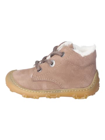 PEPINO Lauflern Schnürstiefel Warmfutter Barfußschuh in braun