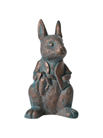 Beliani Gartenfigur TONDON in Braun/Blau - (W) 21 x (H) 37 x (L) 18 cm