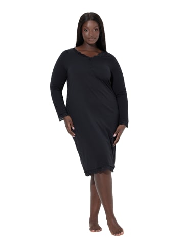 Ulla Popken Nachthemd in schwarz