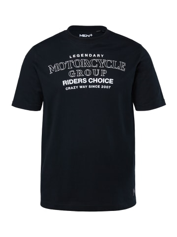 Men Plus Kurzarm T-Shirt in schwarz