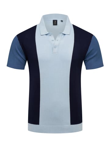 behype Poloshirt KNIT POLO in Dunkelblau