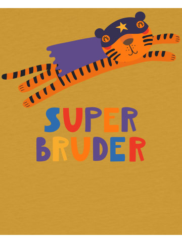 wat? Apparel T-Shirt Tiger Superbruder in Ocker