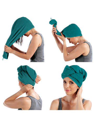 Erwin Müller Frottier Turban 2er-Pack in petrol