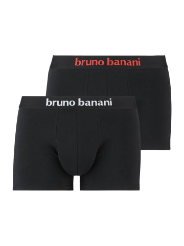 Bruno Banani Boxershorts 2er Pack in Schwarz / Weiß - Schwarz / Rot