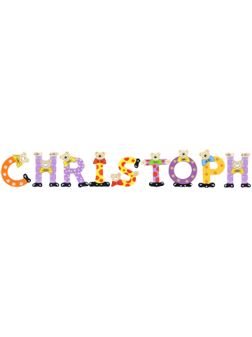 Playshoes Deko-Buchstaben "CHRISTOPH" in bunt