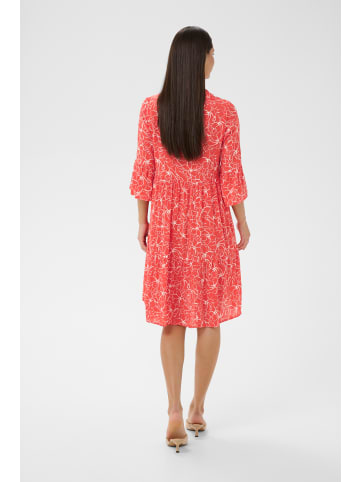 Kaffe Kleid KAellen A-shape in Poppy Red Chalk Flower