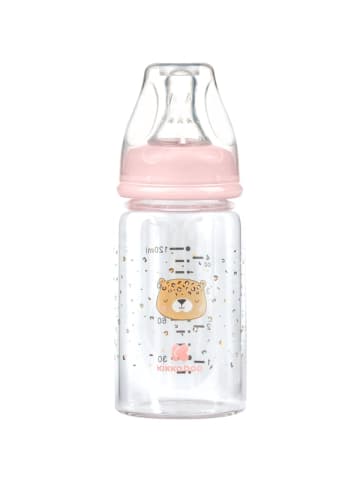 Kikkaboo Baby Glasflasche 120 ml in rosa