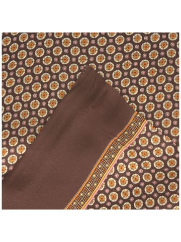 BREITER Seidenschal in braun