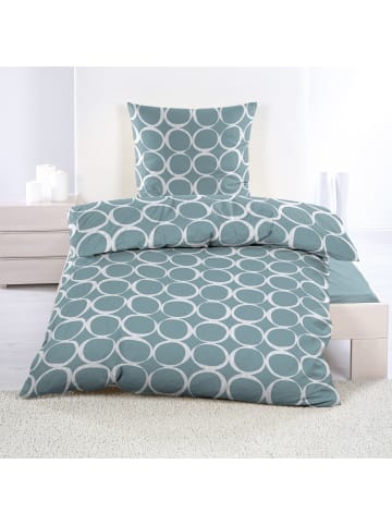 Casa Colori Seastar Casa Colori Microfaser Seersucker Bettwäsche - Kreise in blau