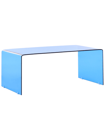 Beliani Couchtisch KENDALL in Blau - (W) 50 x (H) 40 x (L) 100 cm