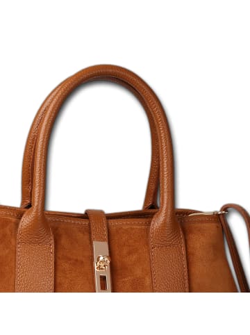 Toscanto Leder Schultertasche Toscanto Tasche tan, hellbraun ca. 36cm