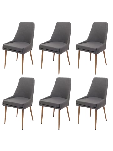 MCW 6er-Set Esszimmerstuhl O27, Dunkelgrau