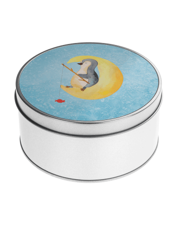 Mr. & Mrs. Panda Erinnerungsbox Pinguin Mond ohne Spruch in Eisblau