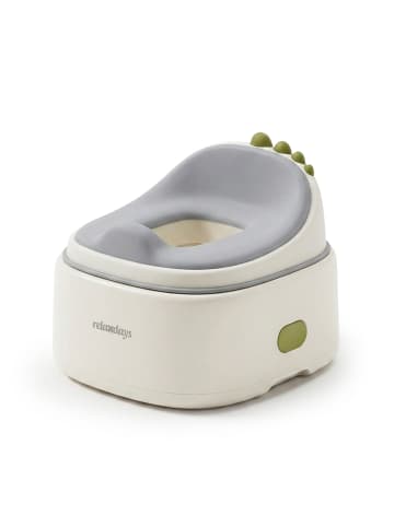 relaxdays Töpfchen "Dino 4in1" in Weiß/ Hellblau - (B)36,5 x (H)30 x (T)33,5 cm