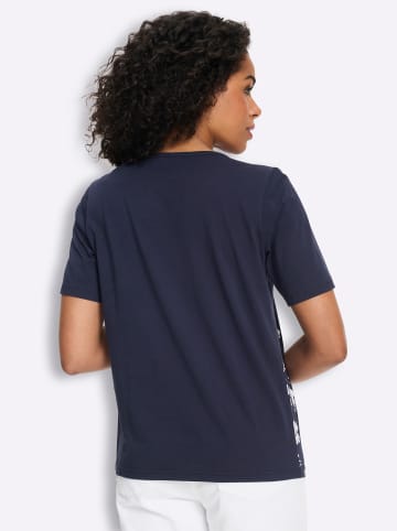 Sieh an! Kurzarm-Shirt in marine-weiß