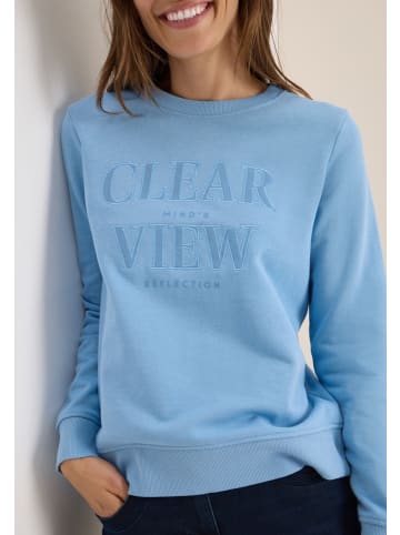 Cecil Sweatshirt mit Wording in Blau