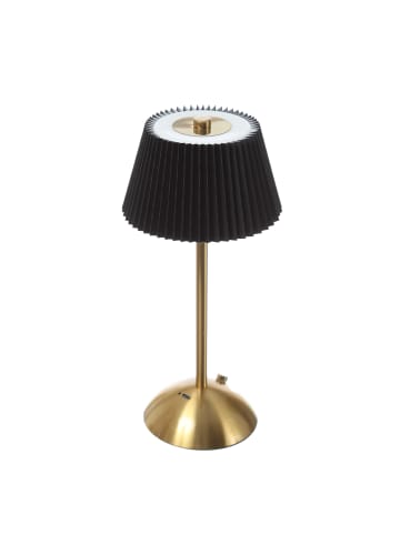 MARELIDA LED Tischlampe mit Schirm aufladbar dimmbar 3 Lichtfarben H: 30,5cm schwarz