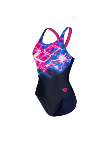 Arena Flashing Light Print Badeanzug in Blau