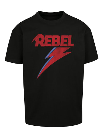 F4NT4STIC T-Shirt David Bowie Rock Music Band Distressed Rebel in schwarz