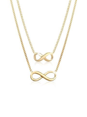 Elli Halskette 925 Sterling Silber Infinity in Gold