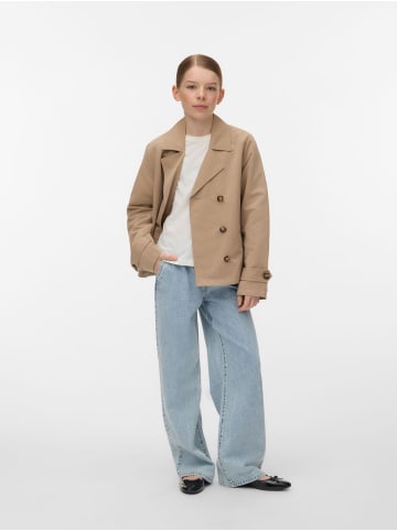 Vero Moda Girl Trenchcoat in Silver Mink