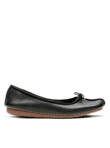 Clarks Ballerinas in BLACK LEATHER