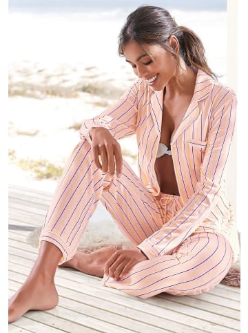 s.Oliver Pyjama in hellrosa-gestreift
