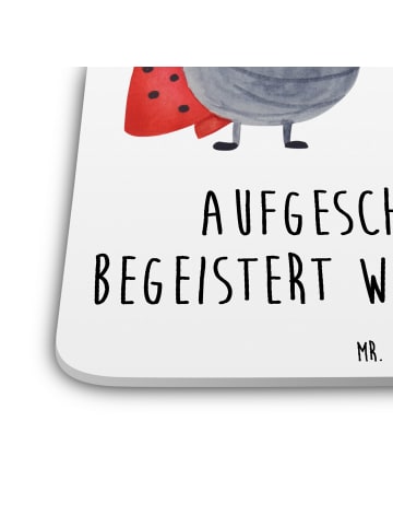 Mr. & Mrs. Panda Bierdeckel Sternzeichen Zwilling mit Spruch in Weiß