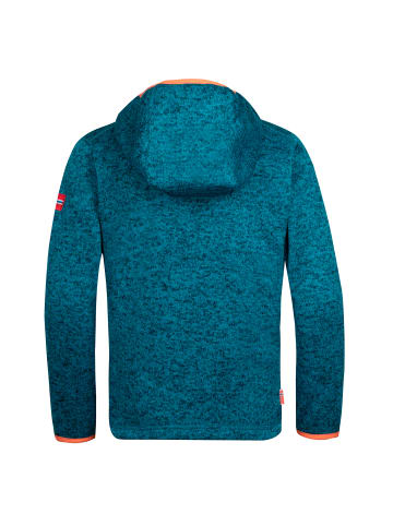 Trollkids Kapuzen Fleecejacke "Jondalen XT" in Atlantisblau/Orange