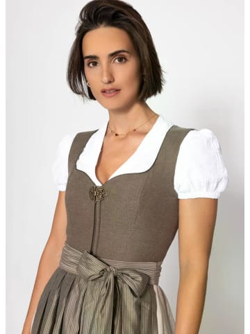 SASSYCLASSY Bluse aus Musselin mit Tupfen in Weiß