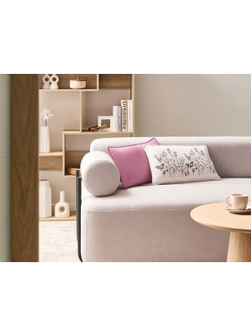 Beliani 2er-Set Dekokissen MADHUCA in Weiß/Rosa