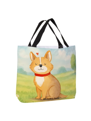 Mr. & Mrs. Panda Damen Schultertasche Hund Glück Design ohne Spruch in Weiß