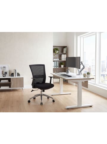 FineBuy Bürostuhl in Schwarz / Stoff / 70x63x107