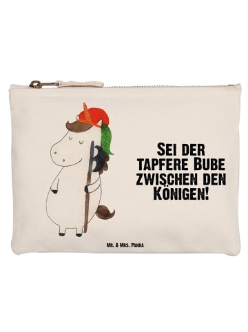 Mr. & Mrs. Panda Kosmetiktasche Einhorn  mit Spruch in Weiß