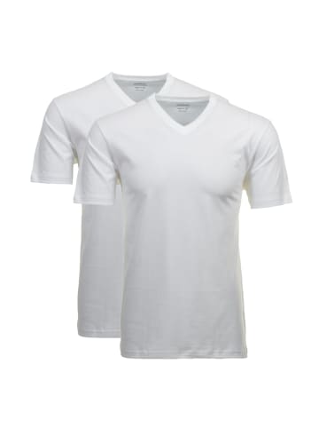 Ragman T-Shirt 2er Pack in Weiß