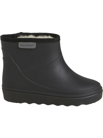En Fant Kinder Gummistiefel "Thermo Boots Short Solid" in Schwarz