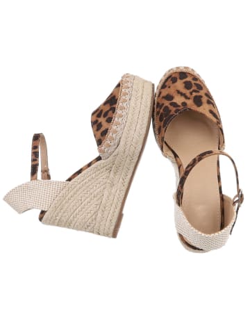 Ital-Design Sandale & Sandalette in Beige und Braun