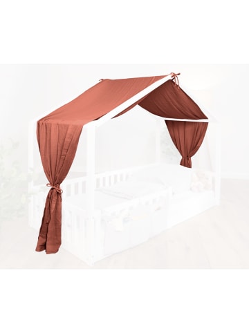 tiSsi tiSsi® Baldachin Musselin für Hausbetten 90x200 cm Mokka