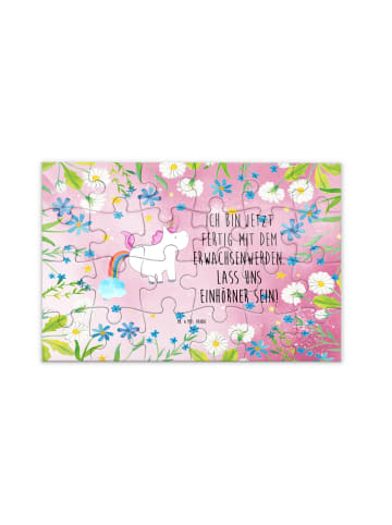 Mr. & Mrs. Panda Puzzle Einhorn Pupsen mit Spruch in Rot Pastell