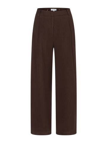More & More weite Hose, dezente Crash-Struktur in espresso brown