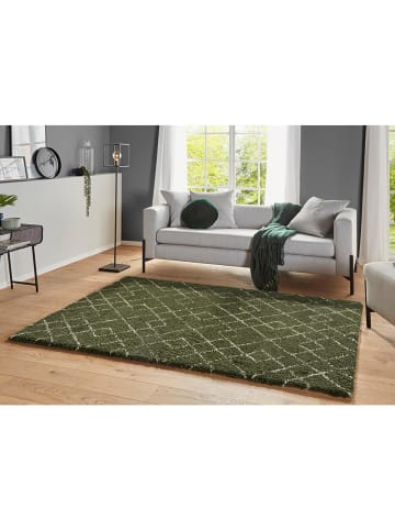 Mint Rugs Hochflor Teppich Archer Olivgrün