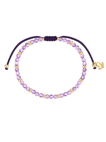 Glanzstücke München Armband aus Edelstahl mit Amethyst in gelbgold