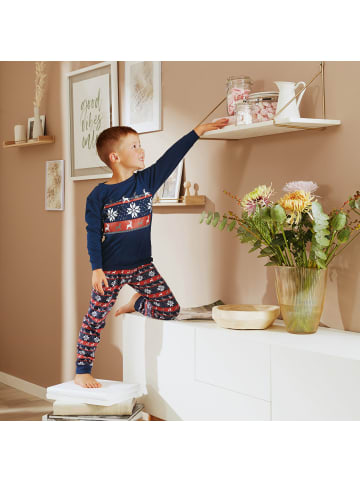 Erwin Müller Single-Jersey Kinder-Schlafanzug in dunkelblau