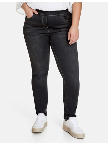 SAMOON Hose Jeans lang in Black Denim