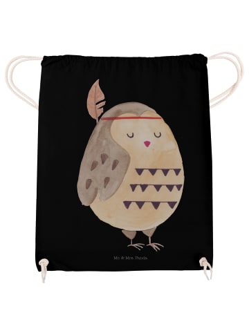 Mr. & Mrs. Panda rucksack stoff Eule Federschmuck ohne Spruch in Schwarz