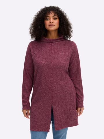 sheego by Joe Browns Pullover in bordeaux-meliert