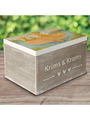 Mr. & Mrs. Panda Aufbewahrungsbox Fuchs Kanufahren Design ohne S... in Weiß