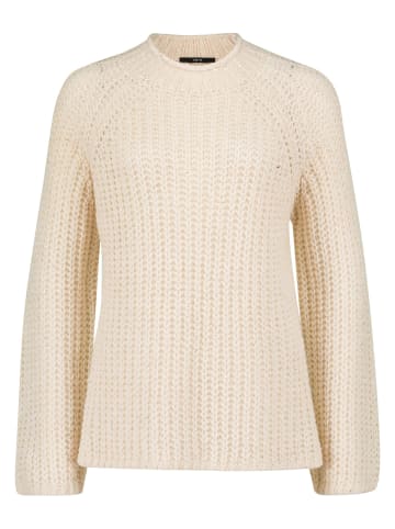 Zero  Pullover mit Stehkragen in Light Beige Melange